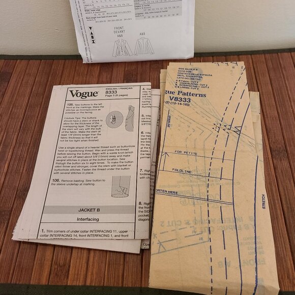 Vintage Vogue Claire Shaeffer Custom Couture Patterns Sz 12-16 - Three - Picture 5 of 11